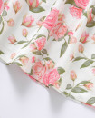 Rose Design Organic Cotton Girls Twirl Dress 2Y-10Y short sleeve 